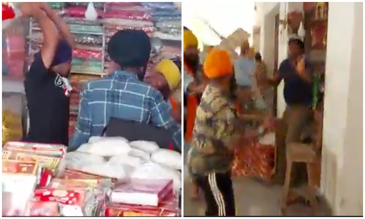 Khalistani mob attack shops in Kali temple in Patiala, attack Hindus