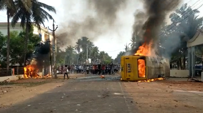 Violent protests in Andhra Pradesh against renaming Konaseema district after Dr. BR Ambedkar