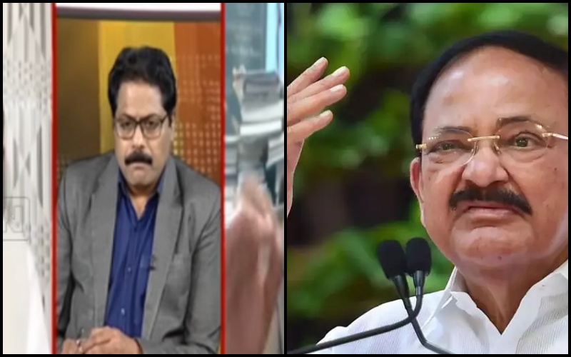 Venkaiah Naidu not being NDA’s President candidate becomes excuse for Telugu channel to ask for secession of South India: Delusions, lies, desh-droh