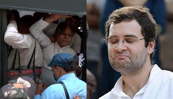 Congress Leaders Create Ruckus, Chant Pro-Rahul Gandhi Slogans Ahead Of ...