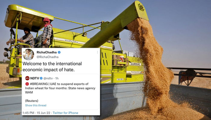 Islamists rejoice after assuming that UAE has banned Indian wheat import