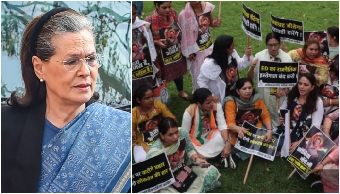 Sonia Gandhi arrives to face ED in National Herald case, Congress gathers party workers to protest against Modi govt