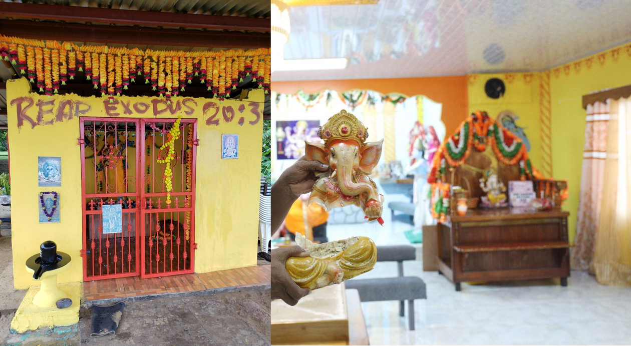 Two Hindu temples vandalised, idols smashed in Trinidad this week