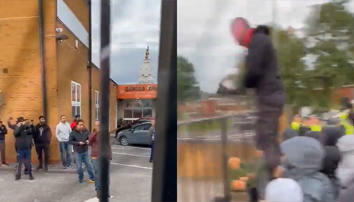 Watch: Islamist mob hurls Hinduphobic cow-jibe in Birmingham