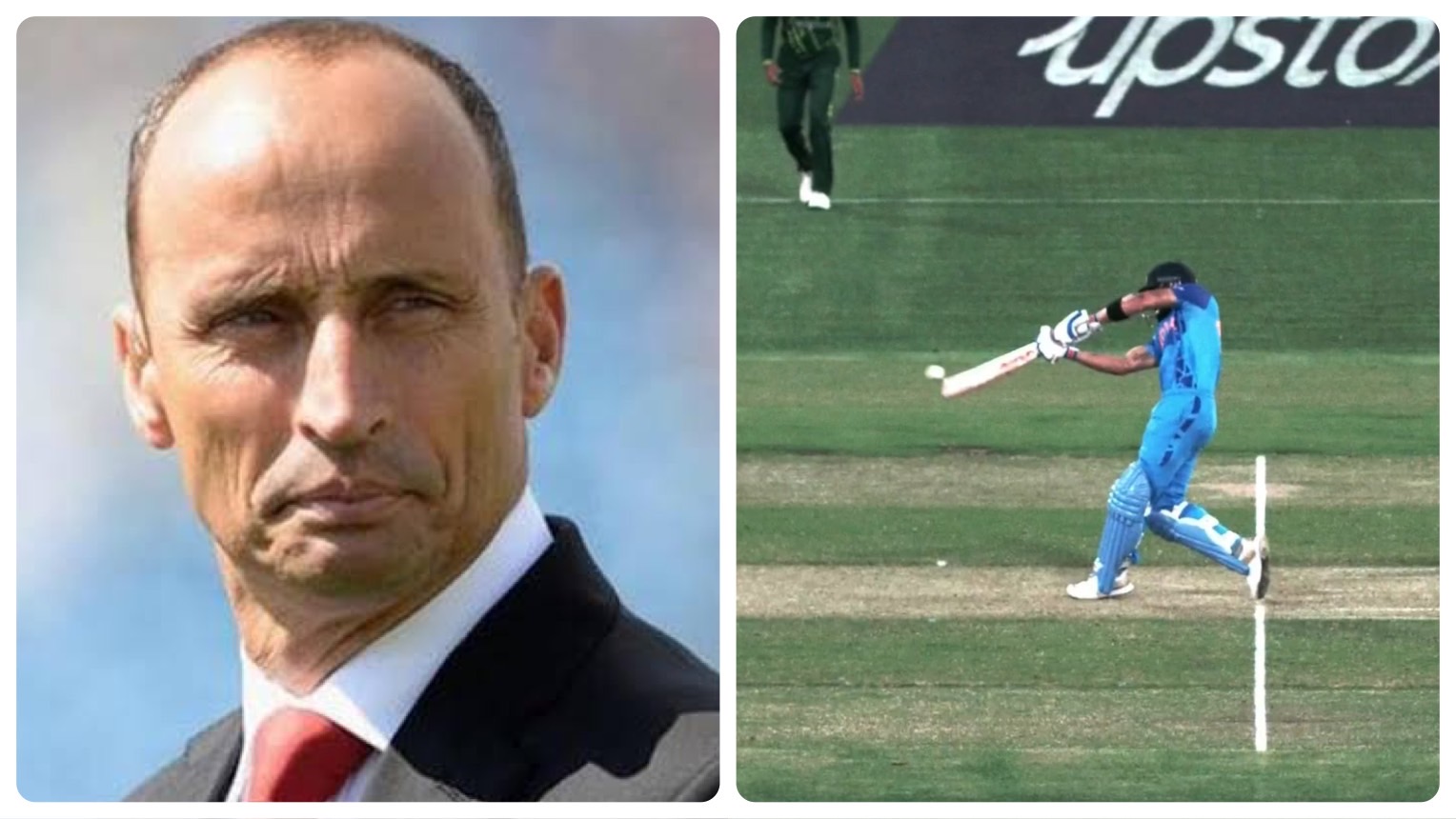 Nasser Hussain calls out Pakistani fan for a fake quote after India clinches a thrilling victory in T20 World Cup