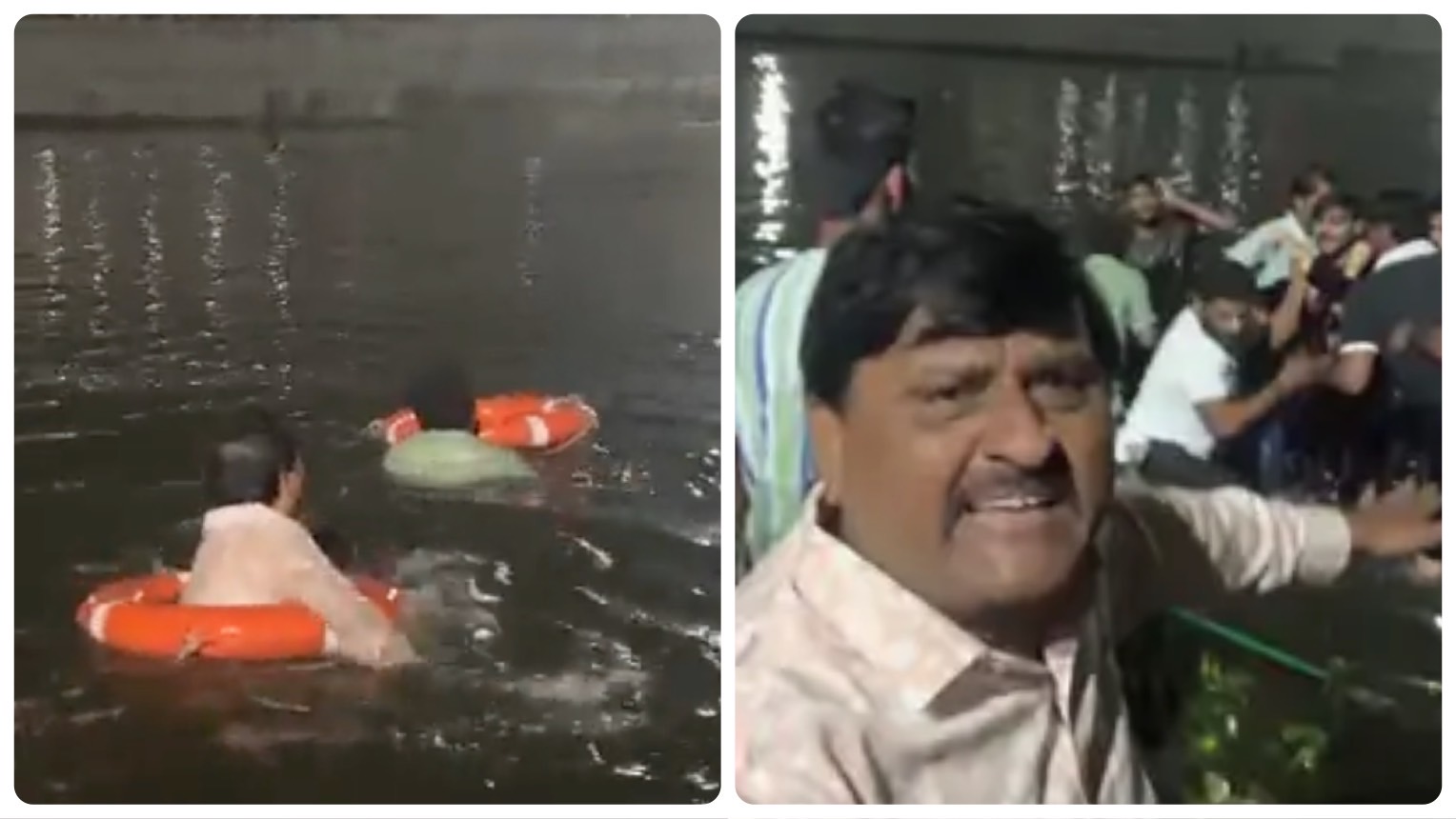 Watch: Ex-MLA Kantilal Amrutiya dives into Machchhu river to save the ...