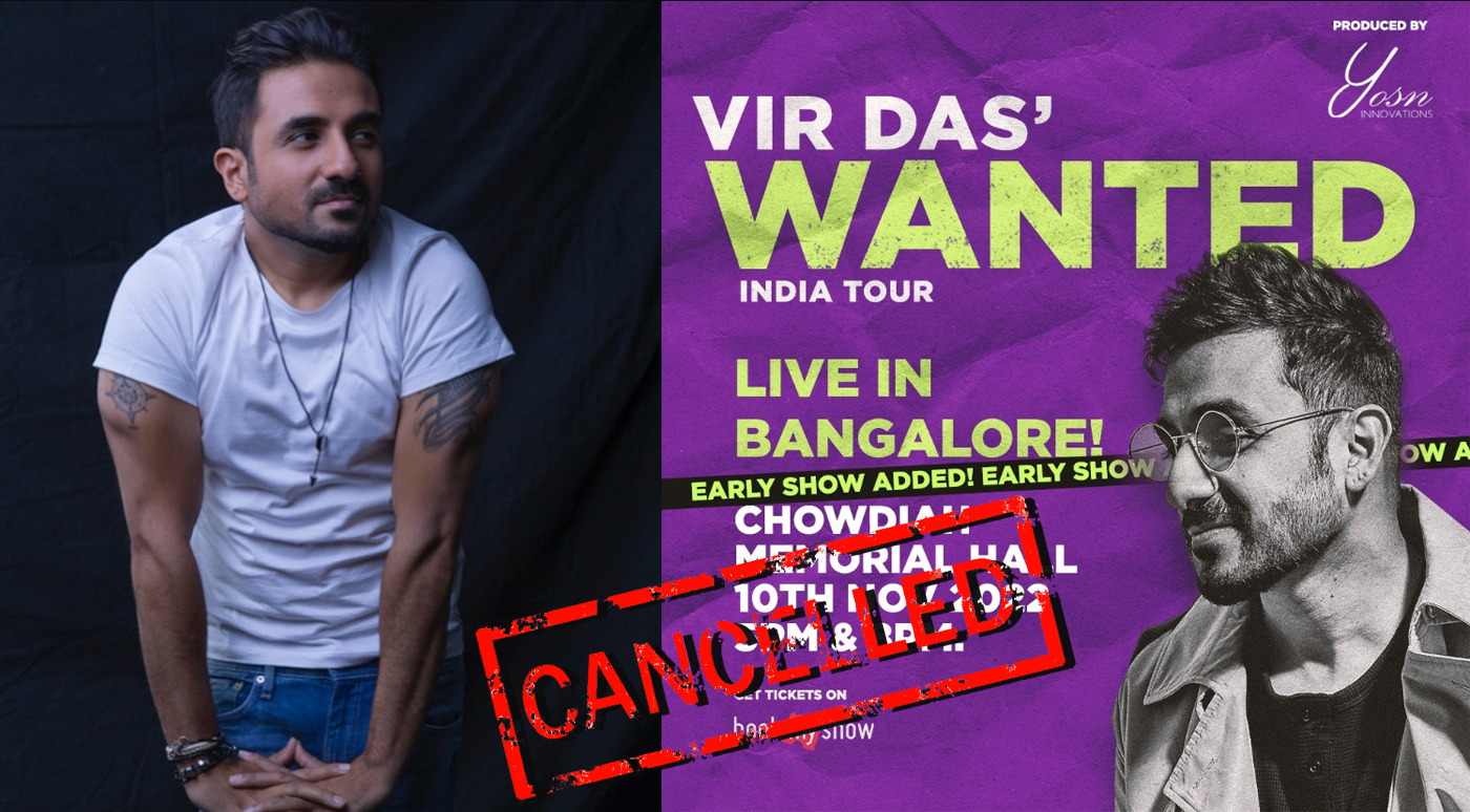 Bengaluru show of ‘Wanted’ tour by Vir Das cancelled