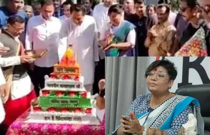 Workers cut cake in Gautam Budh Nagar Mayawati Birthday | गौतमबुद्ध नगर में  कार्यकर्ताओं ने काटा केक, जरूरतमंदों को बांटे कंबल