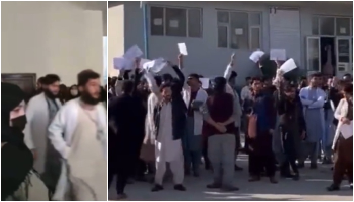 Afghanistan: Male students walk out in protest after Taliban bans women from universities