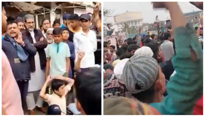 Islamists chant 'Sar Tan Se Juda' outside police station in Indore