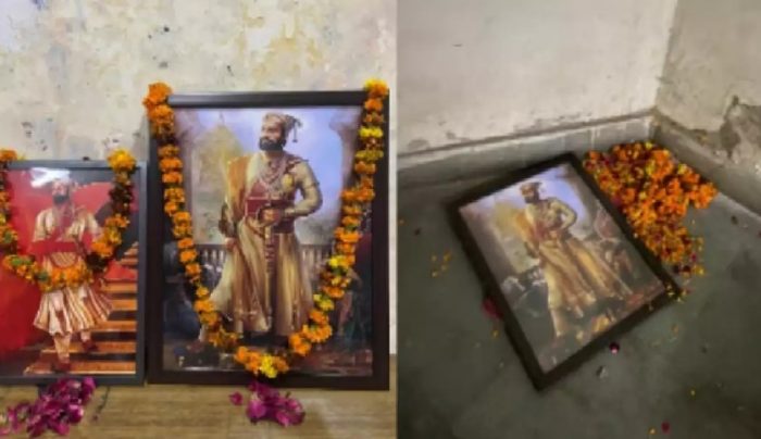 Leftists vandalize Chhatrapati Shivaji's portrait in JNU: Details