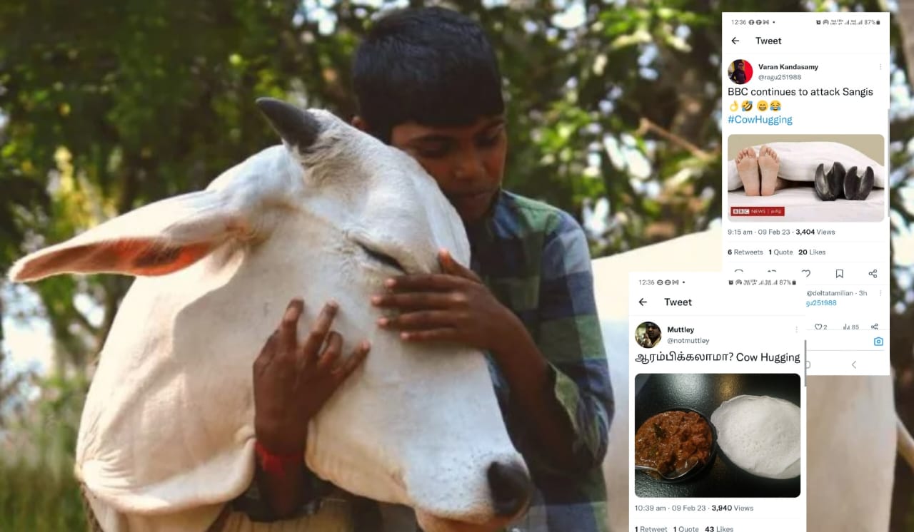 As Animal Welfare Board urges citizens to observe ‘Cow Hug Day’ on Feb 14, 'liberals' share memes to mock the campaign