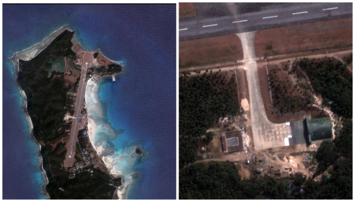 Satellite images show new military infrastructure being built in Coco Islands