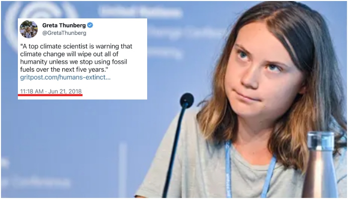 Greta Thunberg trolled because her 'end of humanity in next five years' tweet has gone extinct, while humanity thrives