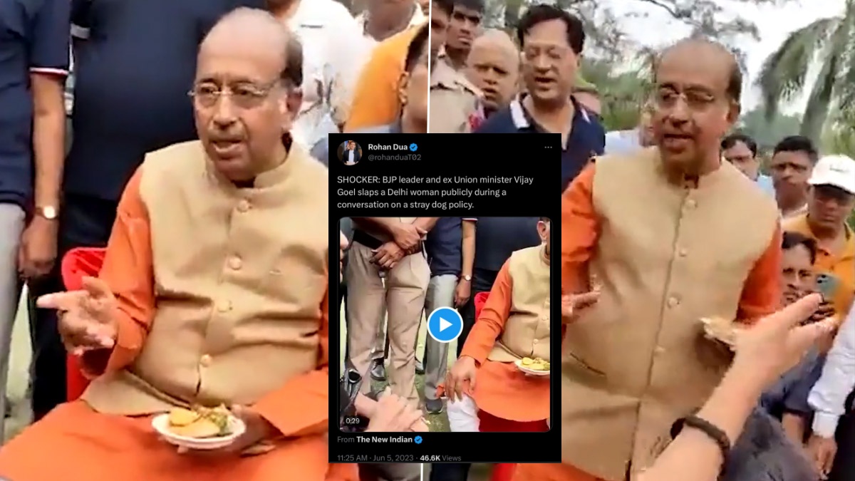 BJP leader Vijay Goel shares video that disproves media allegations that he slapped a woman, video was shared by AAP leaders too: Details