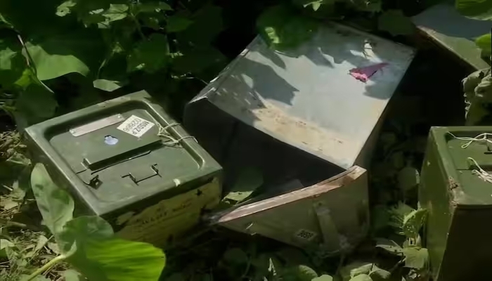 Abandoned ballot boxes found in a drain in Murshidabad following Bengal panchayat elections