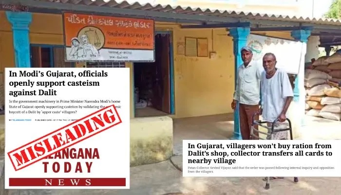 Was a Dalit ration shopkeeper discriminated against in Gujarat; Fact Check