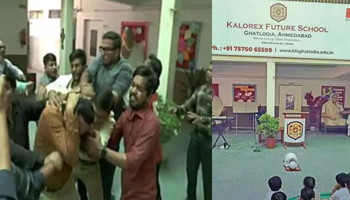 Ahmedabad: Kelorex School makes Hindu students offer Namaz, parents confront teacher after video goes viral