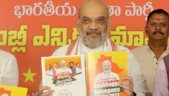 Amit Shah announces that 27th August will be recognised as Razakar Vibhishika Smriti Divas if BJP voted to power in Telangana