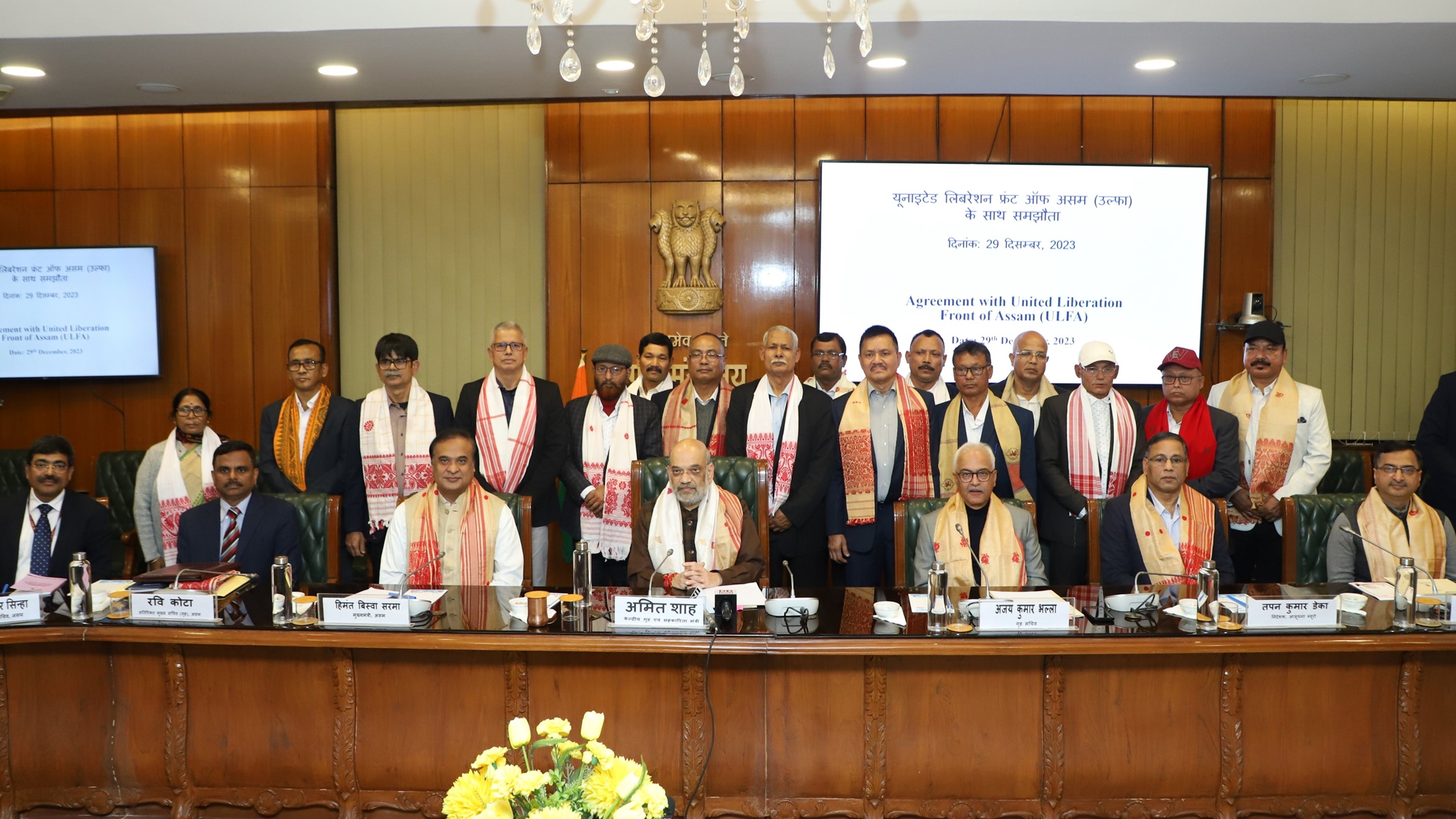 Pro-talk faction of ULFA signs tripartite Memorandum of Settlement pact with Centre and Assam govt