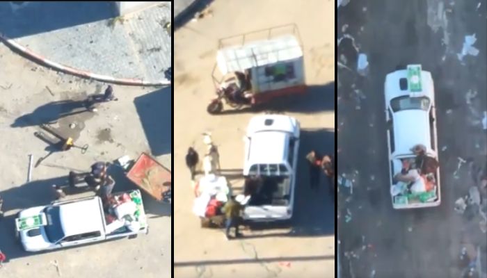 Hamas steals humanitarian aid meant for Gazans, IDF shares video