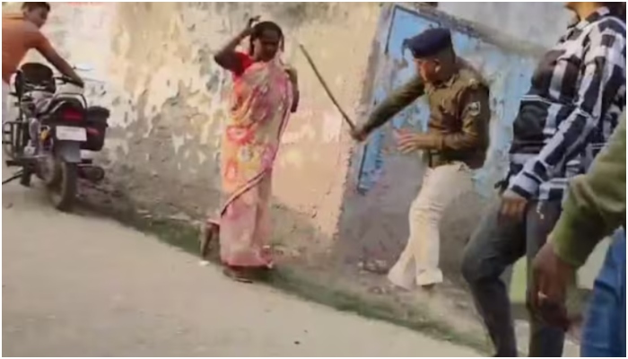 Bihar: Cop beats Dalit woman with a stick in Sitamarhi, video goes viral