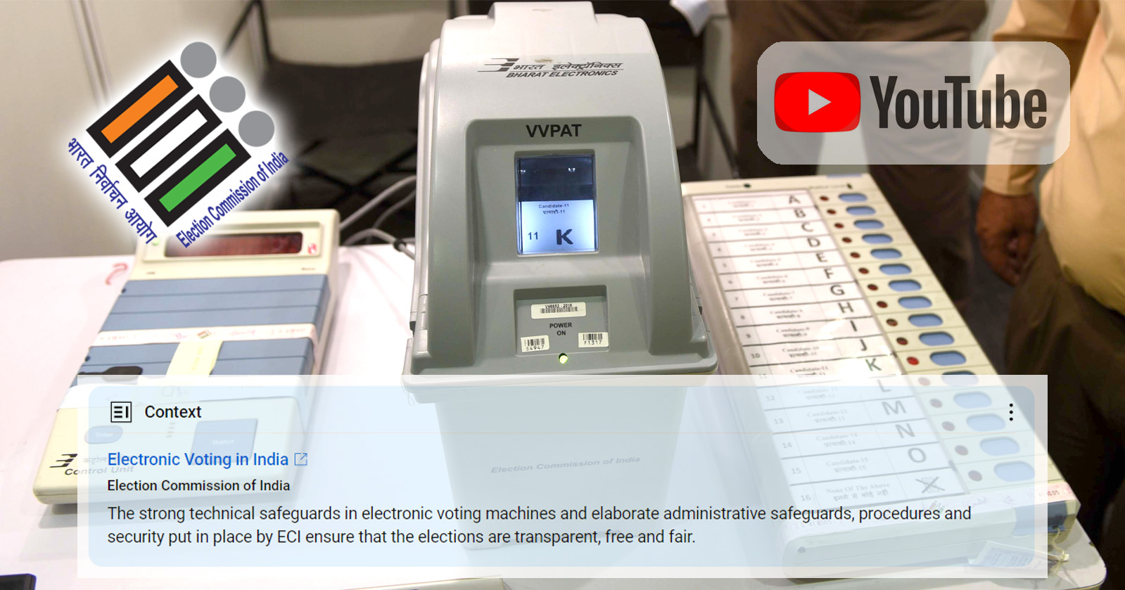 YouTube shows disclaimer on videos raising alarm on EVM, VVPAT