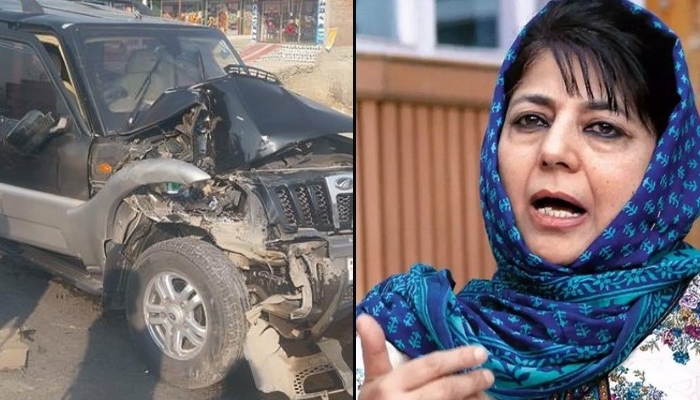 Mehbooba Mufti's car meets an accident enroute Anantnag, the PDP chief  escapes unhurt