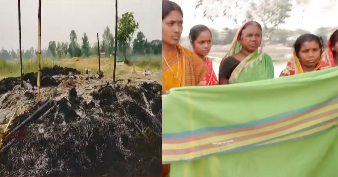 Sandeshkhali: TMC workers allegedly burn BJP worker’s house, distribute govt-funded sarees for vote