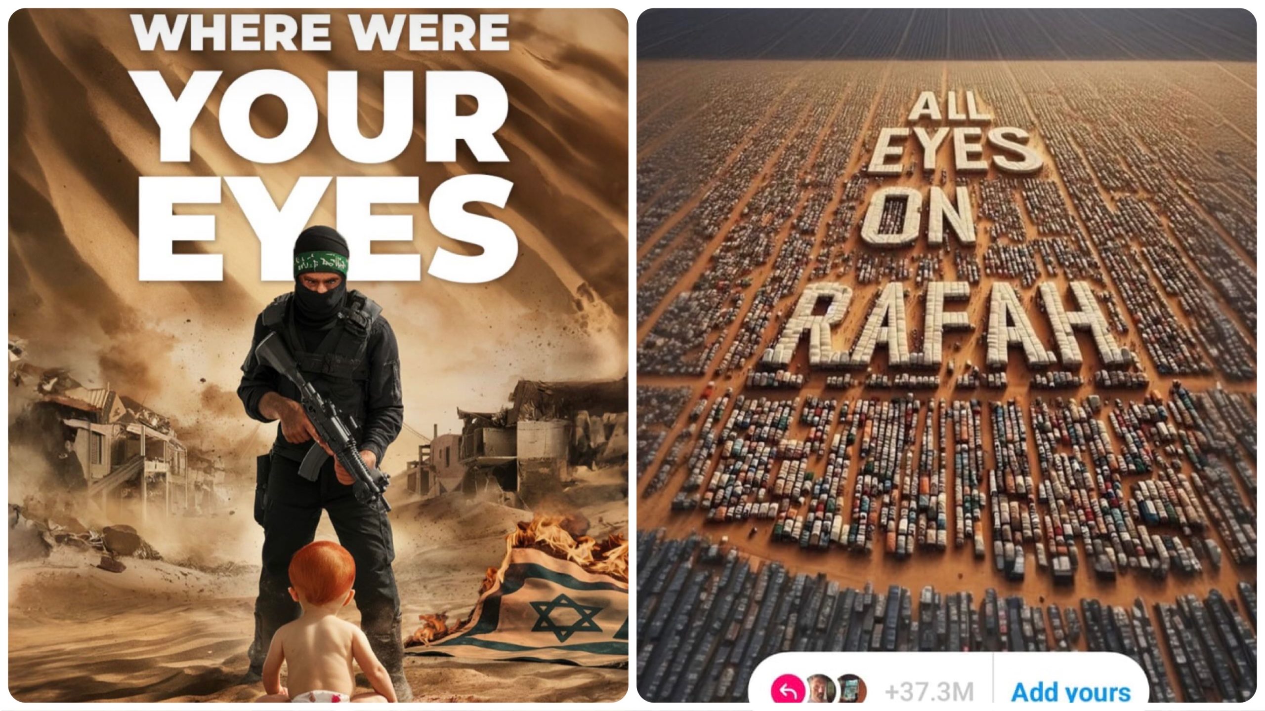 'Where were your eyes on October 7' campaign countering 'All Eyes On Rafah' removed from Instagram