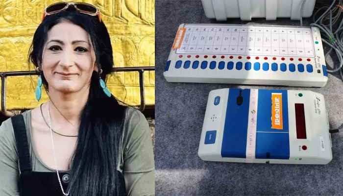 Anti-India propagandist Nitasha Kaul fearmongers about EVMs not counting votes