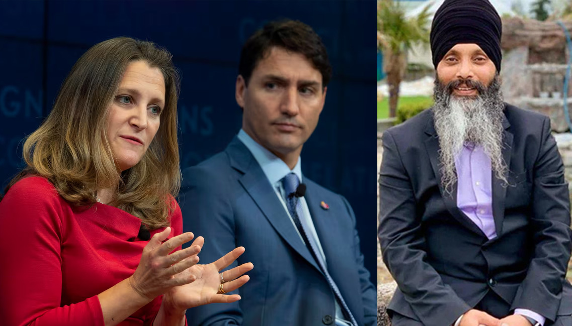 Canadian Deputy PM stumped by the question why Hardeep Singh Nijjar went from no-fly list to tribute