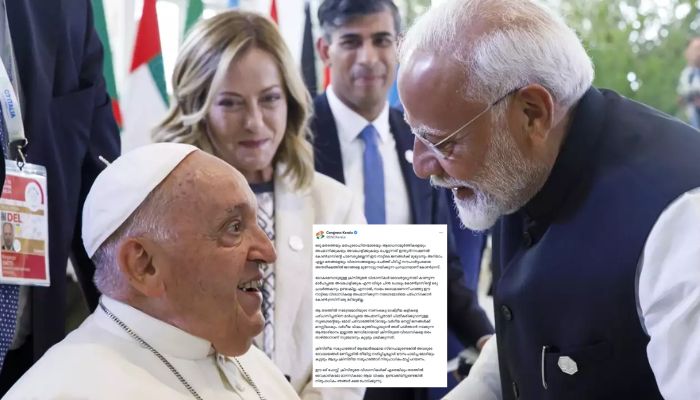 Kerala Congress apologises to Christians for mocking the Pope, comparing Modi to Jesus