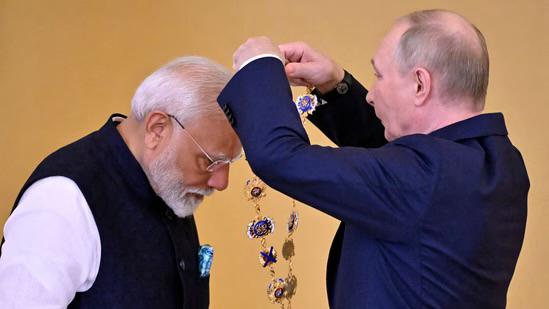 PM Modi awarded with Russia’s highest civilian honour, calls it an honour for 140 crore Indians