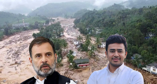 Tejasvi Surya slams Kerala govt, Rahul Gandhi over floods in Wayanad