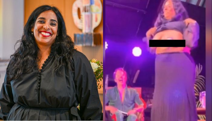 Norges minister Lubna Jaffery viser pupper på Oslo Pride-arrangementet, video går viralt