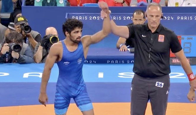 Aman Sehrawat wins bronze medal in Men’s Wrestling