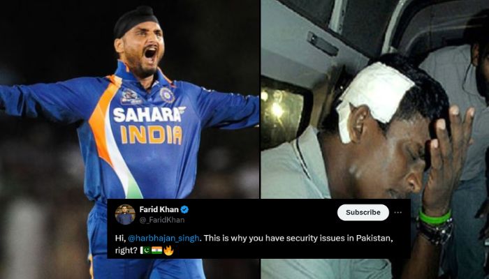 Harbhajan Singh slams troll, shows how Pakistan is unsafe for cricketers