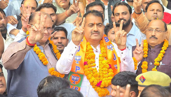 UP bypolls: BJP’s Ramveer Singh Thakur wins Muslim-majority seat Kundarki