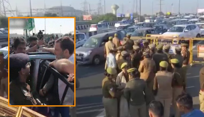 Traffic blockage, high drama at Gazipur border as Rahul Gandhi and Priyanka attempt to politicize Sambhal violence under the pretext of meeting victims’ families