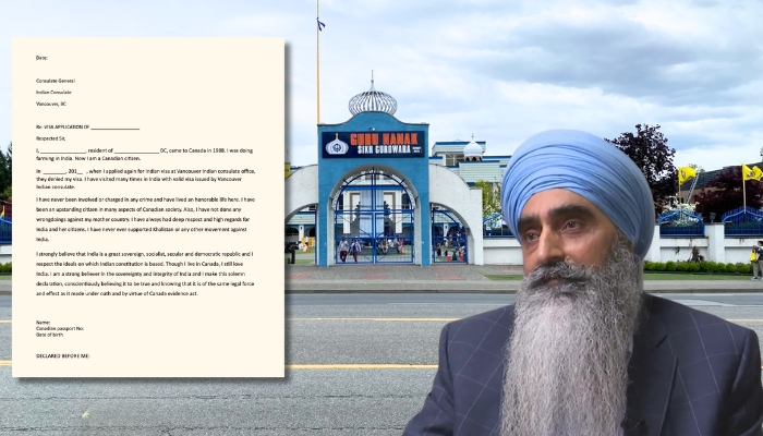 India denies visas to pro-Khalistani Canadians unless they sign document declaring respect for India's sovereignty, claims Global News report