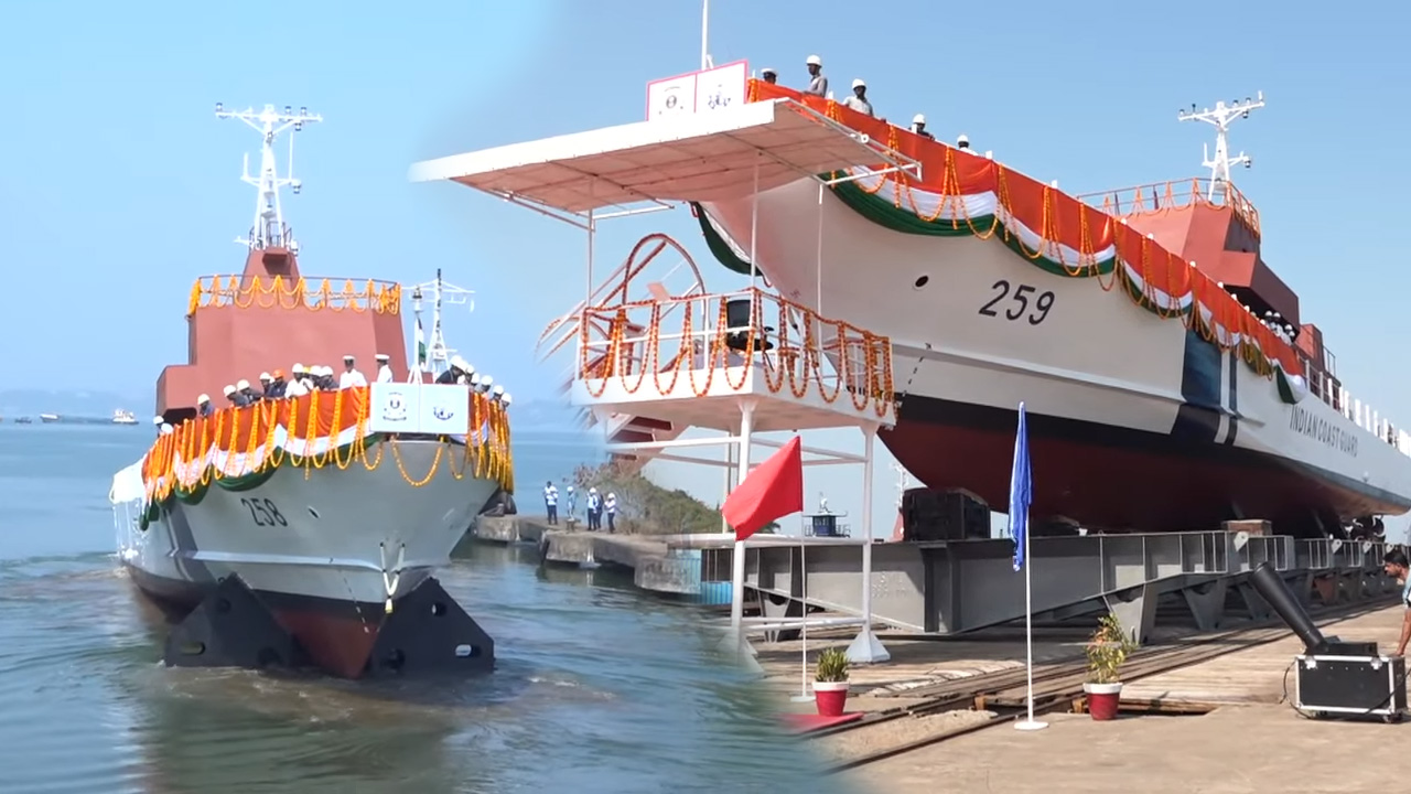 Goa Shipyard launches two indigenous Fast Patrol Vessels for Coast Guard